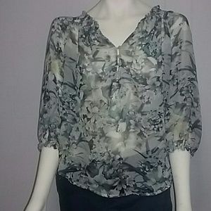 ANA sheer floral top size L